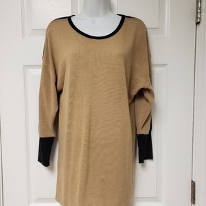 It's Woman, Tan with black trim, long-sleeved, Medium